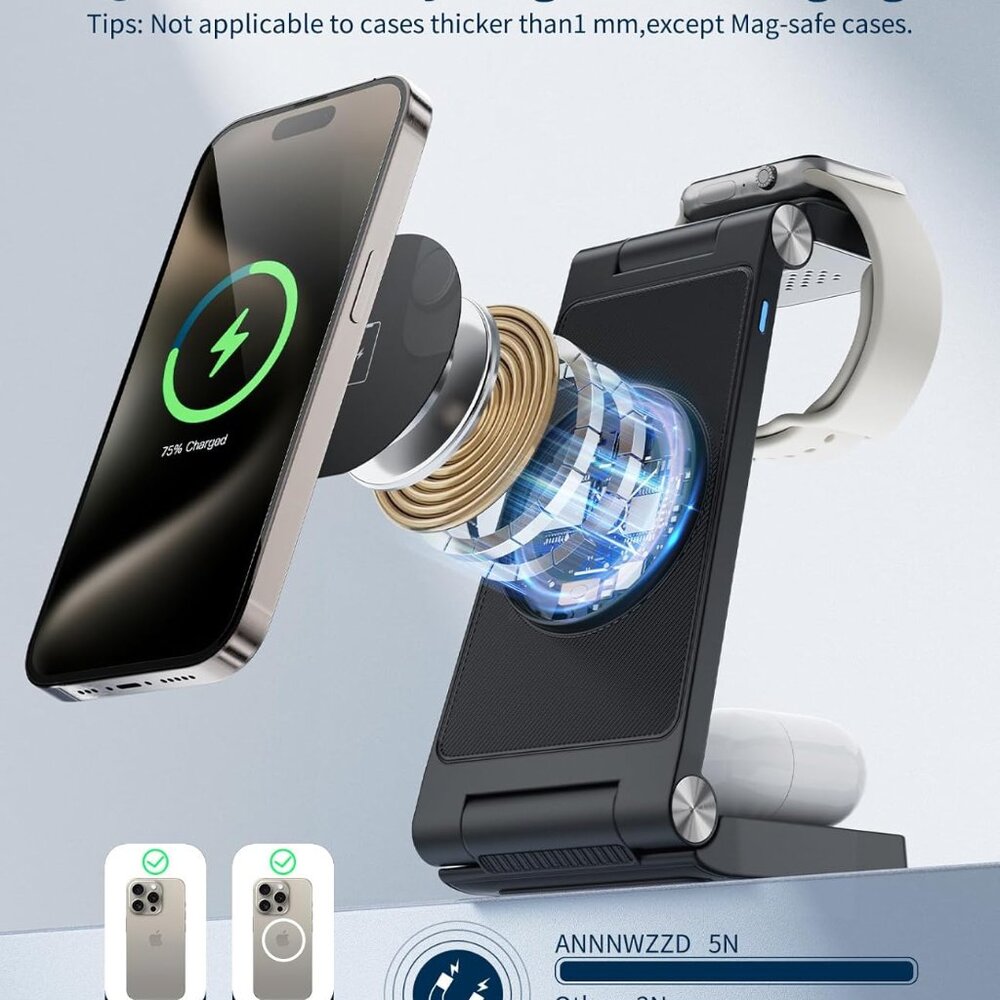 NEW! Magnetic Wireless Mag-Safe Charging Station